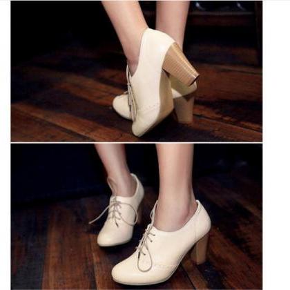 pointed toe ankle block heels