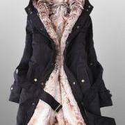  Winter Coats For Women With Faux Fur Lining In black 