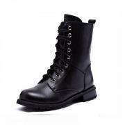 Black Classics Lace Up Leather High Boots