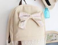 beige canvas rucksack