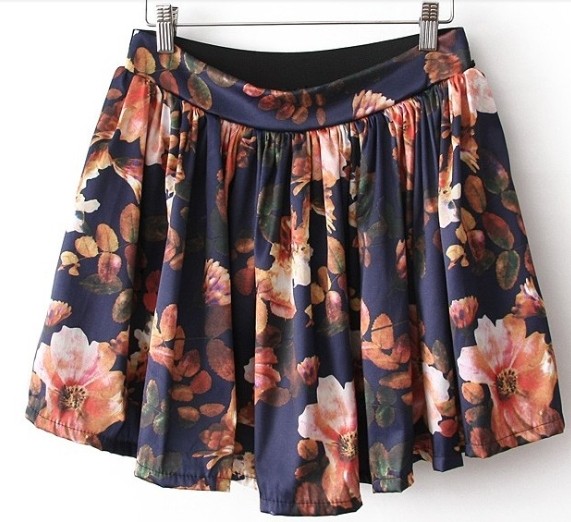 Sexy Flower Print Skirt on Luulla