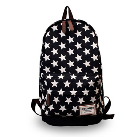 black backpack with stars