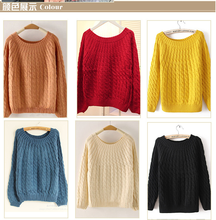 Cabled Pullover Sweater In Many Colors on Luulla