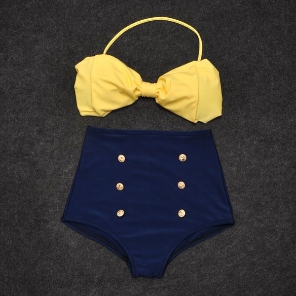 retro high waisted swimsuit