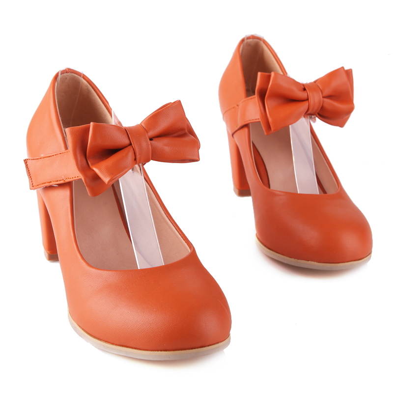 orange mary jane heels