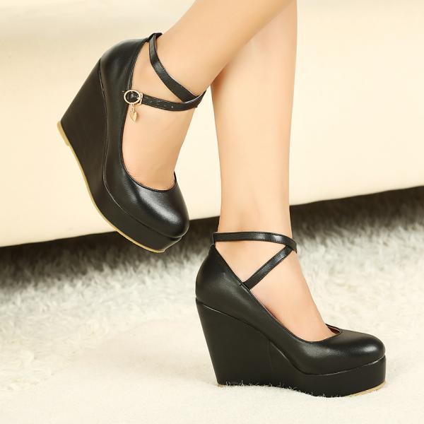 Sexy Ball Girls Platform Pumps Wedge Thick H