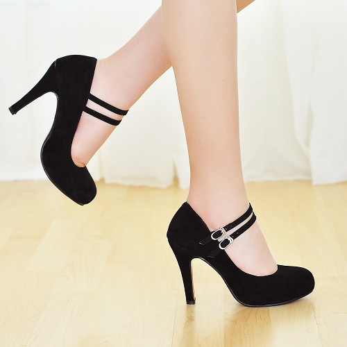 Double Strap Mary Jane Heels on Luulla